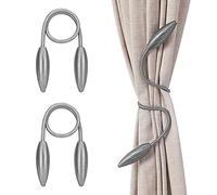 Tang Yuan 2PCS Cravate de Rideau,Noeud de Rideau créatif,Boucle de Rideau,Cravate de Rideau,Convient aux Rideaux,Rideaux de Porte,décoration de la Maison Bricolage-Gris 52cm