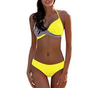 Tanga Bikini Bikinis Mujer 2026 BrasileñO de Playa Bikini acolchado -up Traje de baño Para Mujer Sujetador Traje baño Conjunto trajes BañAdores Tallas Grandes Parte (Grey, XL)
