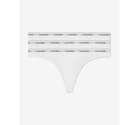 Calvin Klein Strings Femme Lot de 3 Modern Logo Tangas, Blanc (White/White/White), L