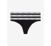 Tanga Calvin Klein Modern Logo noir blanc (3 unités) - L