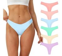 Tanga Coton Femme String Lot de 6 Invisible Culotte Sport Underwear UN7,L