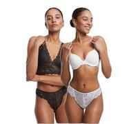 Urban Classics Femmes Allover Lace Tanga 2-Pack TB7847A XS