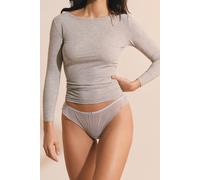 Tanga en tulle floqué à pois - Voleuse Dots - M - Bleu - Femme - Etam