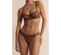 Tanga en tulle - Symbiose - 36 - Marron Brun - Femme - Etam