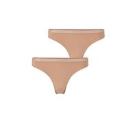 FALKE Daily Comfort Multipack W Th coton respirant 2 pièces, String Femme, Marron Camel 4220, M