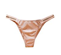 Tanga Femme Femmes Sexy Culotte sans Couture Taille Moyenne Glace Soie Hanche Levage Slips sans Sentir Coton Entrejambe Culotte Culottes pour Femme Pantalon Femme Sexy Dentelle (Beige, XL)