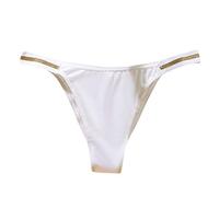 Tanga Femme Femmes Sexy Culotte sans Couture Taille Moyenne Glace Soie Hanche Levage Slips sans Sentir Coton Entrejambe Culotte Culottes pour Femme Pantalon Femme Sexy Dentelle (White, M)