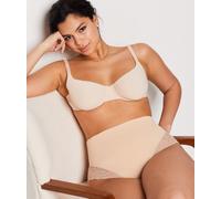 Tanga gainant taille haute détails dentelle - Maintien médium - Power Lace Bye - M - Beige - Femme - Etam