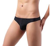 Tanga Homme Sexy Érotique Slips Sexy Hot Slip Tanga Thongs Respirant Comfortable G-String String sous-Vêtement Ficelle Érotique Lingerie Underwear Jockstrap Masculine Classique Culotte