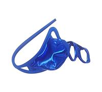 Tanga Hommes Sexy Éléphant String Taille Basse Culotte Simili Cuir Sans Couture Slip Anneau Briefs Couleur Unie Respirant G-string Décontracté Classique Confortable Doux String, bleu, taille unique