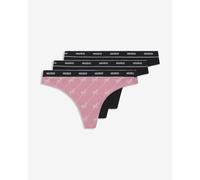 Tanga HUGO Triplet Design rose noir 3 unités - XL