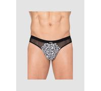 Tanga imprimé graffiti New Look noir & blanc