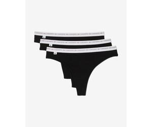 Tanga Lacoste String noir pur (3 unités) - XS