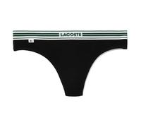 Tanga Lacoste String noir vert - L