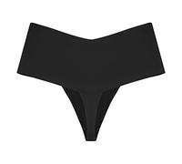 Tanga sans Couture Femme Hot Girls Sexy Culotte Yoga sous-Vêtements Bikini String sans Soudure Strings sous-Vêtements Solide Nylon Glace Soie Culotte Coton Femme Short Minceur Femme (Black, L)