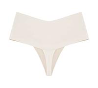 Tanga sans Couture Femme Hot Girls Sexy Culotte Yoga sous-Vêtements Bikini String sans Soudure Strings sous-Vêtements Solide Nylon Glace Soie Culotte Coton Femme Short Minceur Femme (White, S)