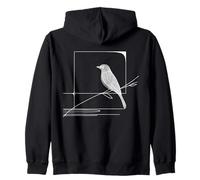 Tangara écarlate - Dessin au Trait Ornithologue Sweat à Capuche