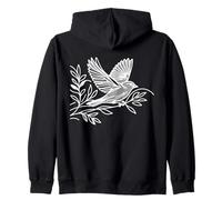 Tangara écarlate - Dessin au Trait ornithologue Sweat à Capuche