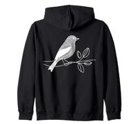 Tangara écarlate - Dessin au Trait Ornithologue Sweat à Capuche