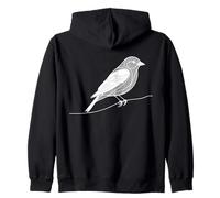 Tangara écarlate - Dessin au Trait ornithologue Sweat à Capuche