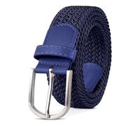 TANGCHAO Unisexe Tissu élastique Ceinture Élastique Tressée Stretch Belt Ceinture Étirable Pour les Hommes et les Femmes Plusieurs Couleurs Bleu 110
