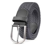 TANGCHAO Unisexe Tissu élastique Ceinture Élastique Tressée Stretch Belt Ceinture Étirable Pour les Hommes et les Femmes Plusieurs Couleurs Gris 105
