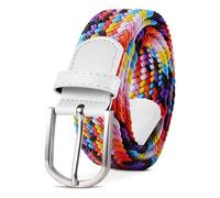 TANGCHAO Unisexe Tissu élastique Ceinture Élastique Tressée Stretch Belt Ceinture Étirable Pour les Hommes et les Femmes Plusieurs Couleurs Multicolore 135cm