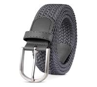TANGCHAO Unisexe Tissu élastique Ceinture Élastique Tressée Stretch Belt Ceinture Étirable Pour les Hommes et les Femmes Plusieurs Couleurs Gris 120