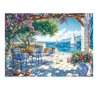 TangComplete Puzzle 1000 pièces pour adultes et enfants, jeu impossible, cadeau de puzzle, puzzles intelligents, puzzles colorés, puzzle avec motif Summer Coast
