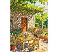 TangComplete Puzzle 1000 Pieces, Puzzle Adulte, Puzzle 1000 Pièces Adultes Classique Puzzles, Impossible et Difficile Puzzles, Terrasse d'été