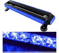 TangDao 54 LED 7 modes Double Face Advertissement d'Urgent Véhicule Stroboscope Clignotant Lampe Barre pour Van Camion 12V (Bleu)