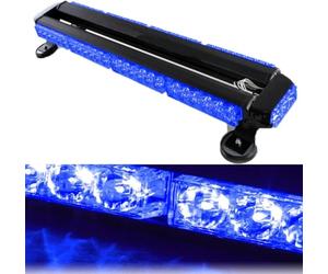TangDao 54 LED 7 modes Double Face Advertissement d'Urgent Véhicule Stroboscope Clignotant Lampe Barre pour Van Camion 12V (Bleu)
