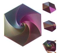 Tangdudu 14.5 cm Fractal Fidget Hexagon, Impression 3D Hexagon Fidget Toy, Fidget Cubes Jouets Sensoriels pour Adultes, Cube Sensory Fidget Toy, Outil de Méditation Consciente (Violet)