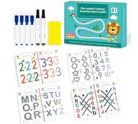 Tangdudu 64 pages Cahier Effaçable, Apprendre Chiffres Dessin Mathématiques Lettres, Réutilisable, Cahier pour Apprendre à Écrire, Cahier Écriture Maternelle, Montessori Cahier Activité 2 3 4 5 6 Ans