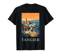Tanger Maroc Coastal Medina Sunset Travel Design T-Shirt