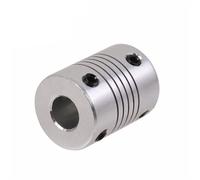 Tangerniu 1 coupleur d'arbre de mâchoire de moteur CNC en aluminium D19L25 3 mm à 10 mm trou intérieur accouplement flexible Joint d'arbre(6x8mm)