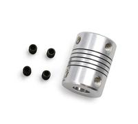 Tangerniu 1 pcs D19L25 Accouplement d'arbre flexible CNC Coupleur de moteur pas à pas Connecteur Alésage 4 mm à 10 mm Coupleur d'arbre à mâchoire flexible en aluminium Joint d'arbre(10mm x 6.35mm)