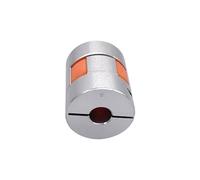 Tangerniu Accouplement d'arbre flexible à mâchoires prune D25 mm L30 mm, diamètre intérieur 6,35 mm à 12 mm, for moteurs pas à pas Manchon(4mm to 5mm)