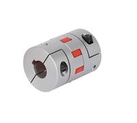 Tangerniu Accouplement d'arbre flexible D25 L30, connecteur de moteur pas à pas, coupleur prune en aluminium, alésage 5 mm, 6 mm, 8 mm, 10 mm, 12 mm, 12,7 mm, 14 mm Manchon(8x12MM)