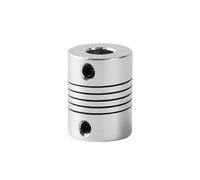 Tangerniu Accouplement flexible en aluminium D19L25 for axe Z, alésage for moteur pas à pas, accouplement d'arbre Joint d'arbre(5x7mm)