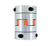 Tangerniu Coupleur d'arbre flexible en aluminium D65 L90, 4 mâchoires, connecteur de coupleur d'arbre de moteur à vis à billes CNC Manchon(16mm to 24mm)