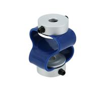 Tangerniu Coupleur double D27L30, trou intérieur de 4 mm à 11 mm, codeur CNC, arbre de moteur, coupleur flexible en alliage d'aluminium Joint d'arbre(6.35mm x 8mm)
