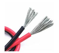 Tangerniu Fil d'inverseur en caoutchouc de Silicone rouge de 5 mètres et noir de 5 mètres, câble de batterie souple résistant à la chaleur 24AWG à 1AWG Rallonge(14AWG 2mm2)