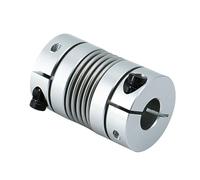 Tangerniu Lot de 2 accouplements à soufflet D32 L48, trou intérieur de 6 mm à 15 mm, coupleur flexible à haute élasticité for arbre de servomoteur pas à pas CNC Joint d'arbre(6.35x15mm)