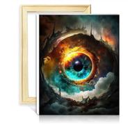 TANGFEIY Kit de peinture numérique abstraite par numéro pour adultes avec pinceaux et pigments acryliques sur toile pour décoration murale avec cadre (40x50cm)