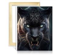 TANGFEIY Kit peinture à l'huile Peinture par numéro Panthère ardente DIY Peinture à l'huile numérique Adultes Numéro acrylique avec pinceaux Oeuvre d'art Peinture pour adultes SANS cadre (50x65cm)