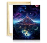 TANGFEIY Kits de peinture numérique astronaute coloré Peinture Adultes Débutant Acrylique Numéro avec Pinceaux Art Peinture par Numéros Kits Sans Cadre (30x40cm)