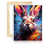 TANGFEIY Kits de peinture par numéros lapin Peinture par numéro Adultes Acrylique Numéro avec Pinceaux Art Peinture par numéro pour Adultes Sans Cadre (40x50cm)