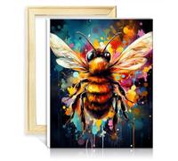 TANGFEIY Kits peinture par numéros abeille débutant et enfants peinture à l'huile acrylique par numéros numéro acrylique pinceaux pour décoration murale la maison cadeaux sans cadre (30x40cm)