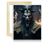 TANGFEIY Peinture à l'huile par numéros Kits chèvre diable bricolage peinture à l'huile numérique adultes avec pinceaux et pigment acrylique sur projet d'artisanat d'art cadre bricolage (40x50cm)